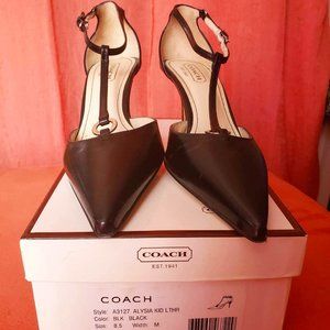 Black Coach A3127 Alysia Kid Leather 8.5 M